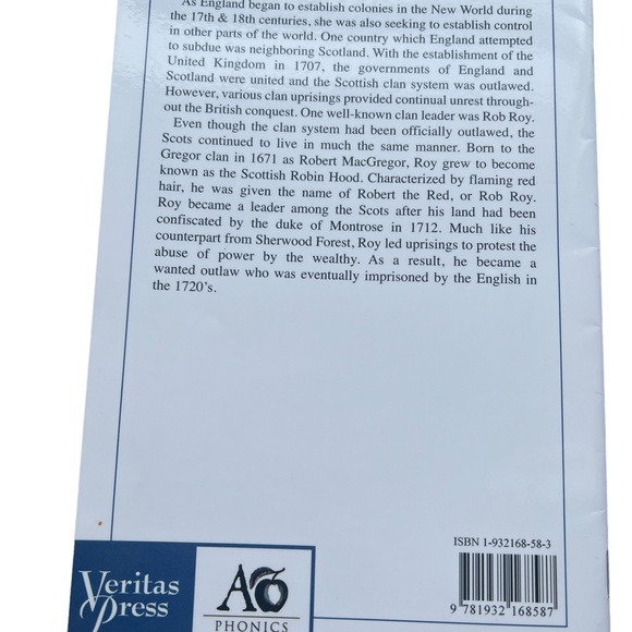 Rob Roy By Fence E Veith Veritas Press Phonics Museum. Homeschooling Material - Picture 2 of 2